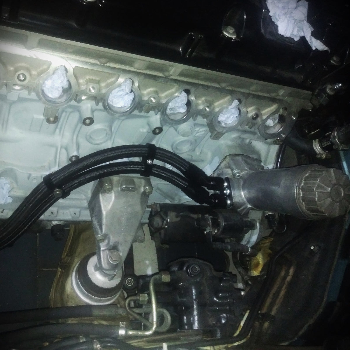 Mercedes M104 Dash10 / AN10 Adapter-Fittinge für Ölfiltergehäuse W202