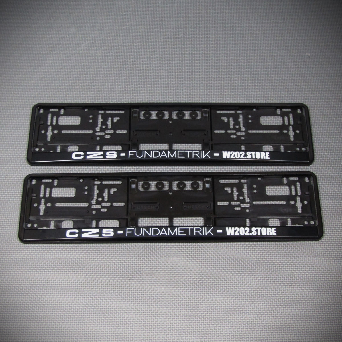 Universal Kennzeichenhalter Satz CZS Motorsport, Fundametrik, W202.Store W202