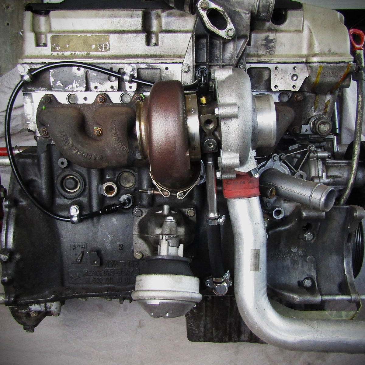 Mercedes OM605 OM606 V-band Flanschadapter-Satz für Garrett G25 G30