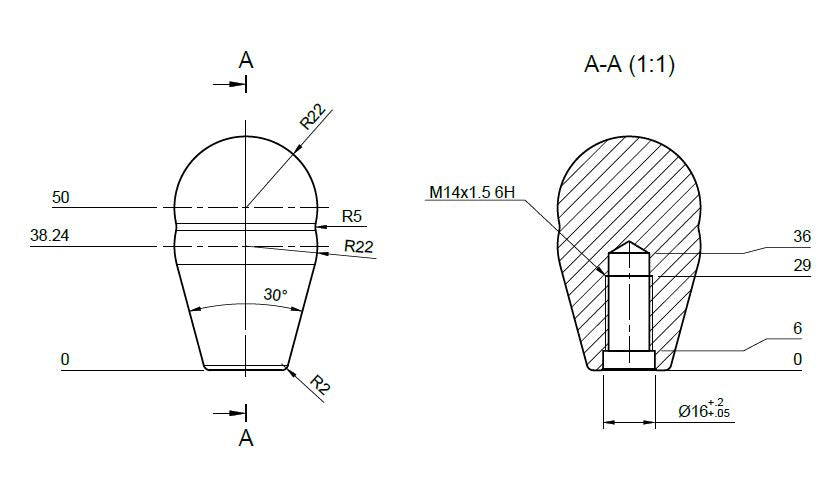 Mercedes W202 W201 W124 Schaltknauf für Short-Shifter